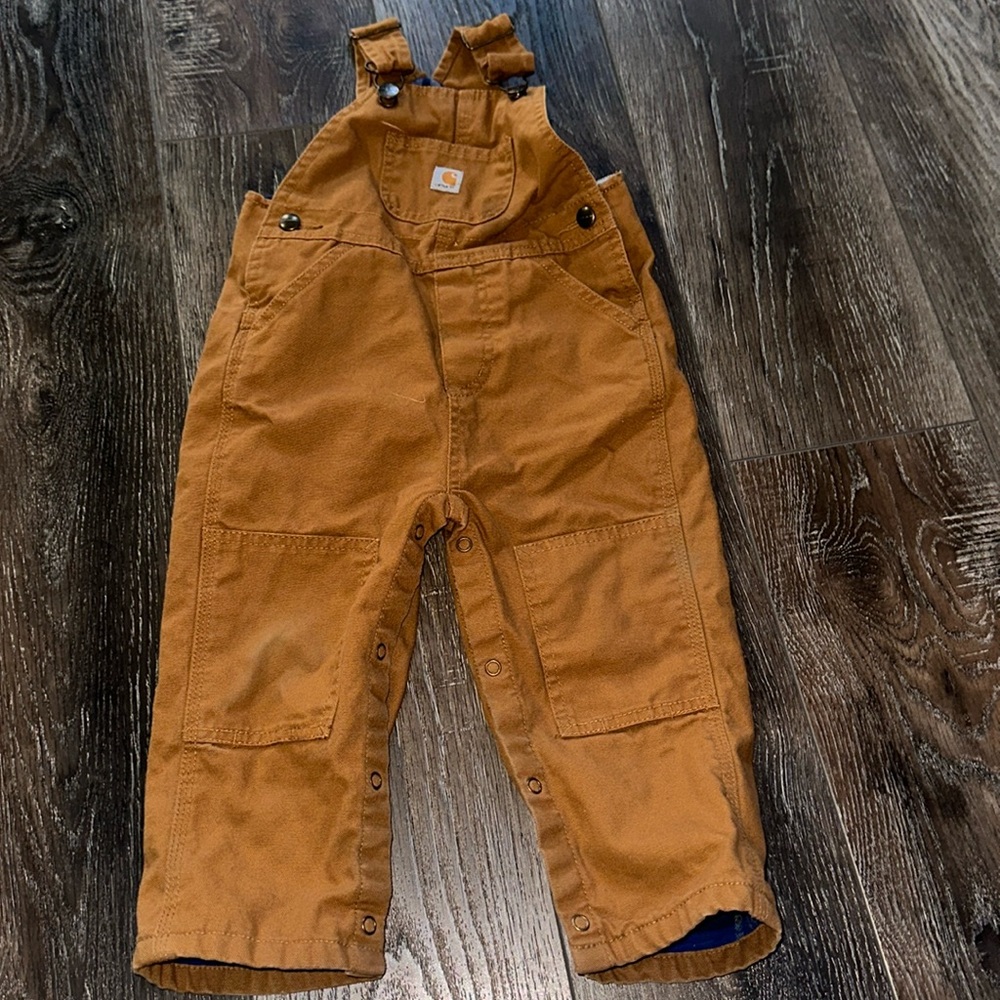 Carhartt CANVAS BIB OVERALL FLANNEL-LINED Size 24M